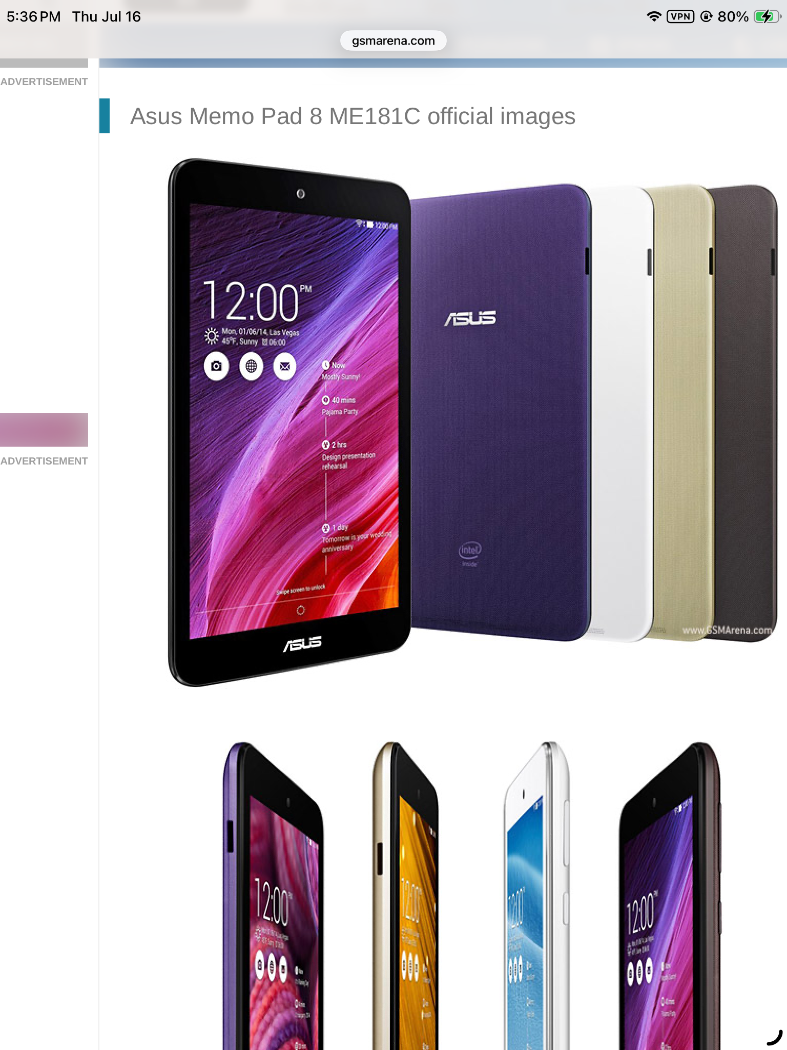 Asus Memo Pad 8 K011 (ME181C)